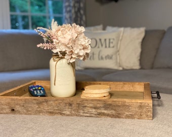 Ottoman Tray,Rustic Display Tray,Wooden Farmhouse Tray,Solid Wood Custom Box,Decorative Tray,Handmade,Candle Tray,Serving Tray,Pine