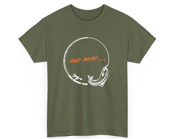 And Away, T-shirt Bob Mortimer, Parti à la pêche, cadeau pour amateur de pêche, Paul Whitehouse, nouvelle maison, cadeau de déménagement