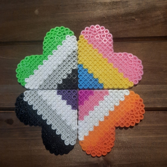 Fuse Bead Patterns Heart And Star And Square Pride Hearts Perler Beads