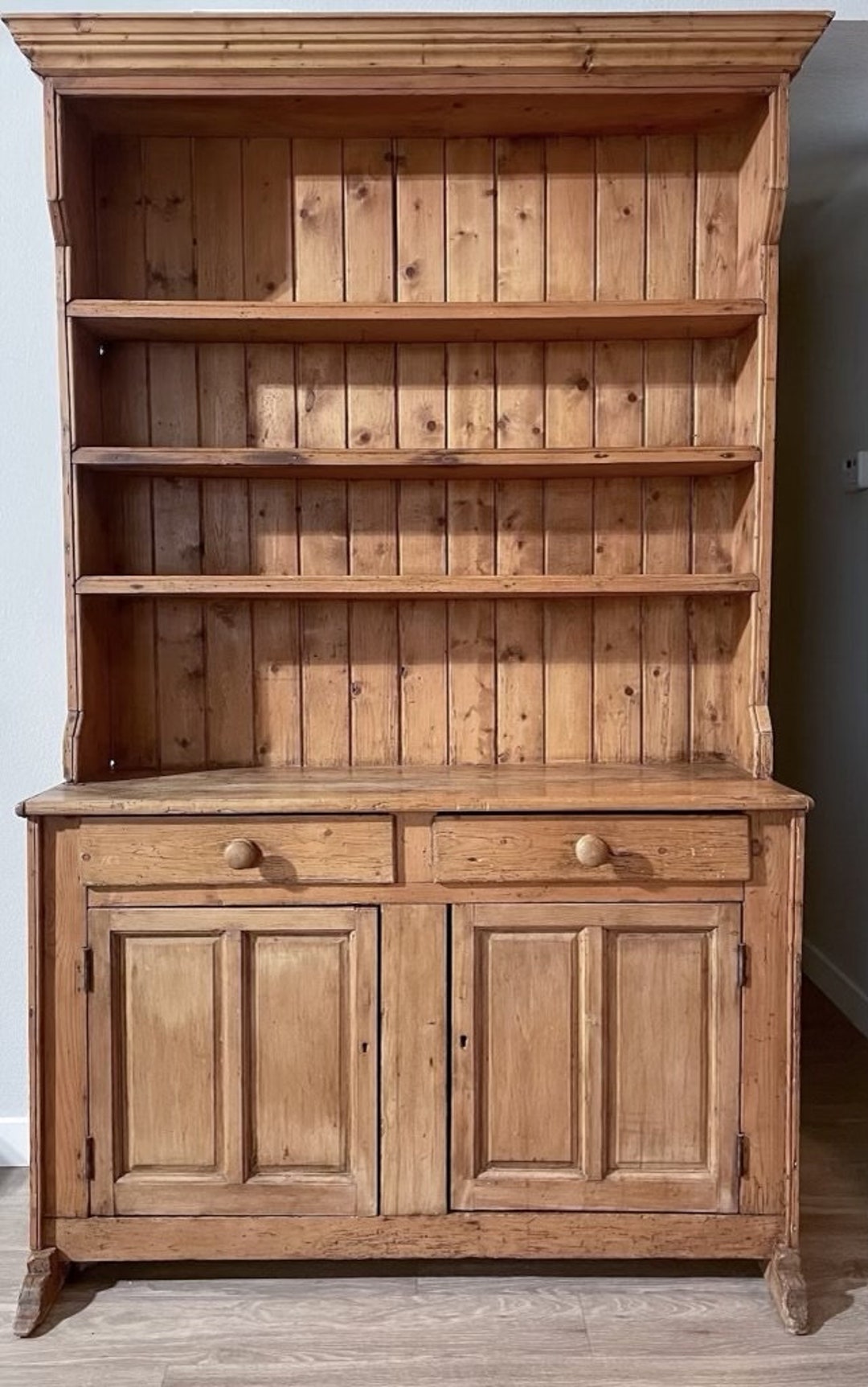 Antique Irish Pine Hutch Etsy