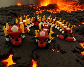 Firefighter Dragon – Articulated 3D Printed Collectible (Adult & Baby Sizes)