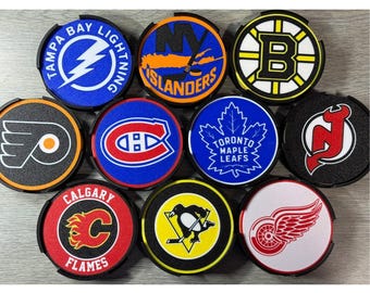 Set of 4 NHL Hockey Team Coasters – 3D Printed Fan Art