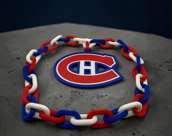Montreal Canadiens Fan Chain – Large 3D Printed Hockey Necklace