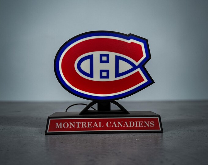 Montreal Hockey LED Light Box – 3D Printed Fan Decor