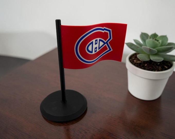 Montreal Canadiens Desk Flag – 3D Printed Hockey Fan Display