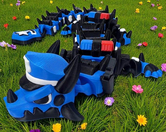 Police Dragon – 3D Printed Collectible Toy & Fidget Buddy