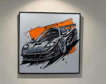 McLaren F1 Hueforge Art | 3D Layered Supercar Wall Decor (20x20cm)