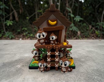 Treehouse Monkey Playset – 3D Printed Toy Set