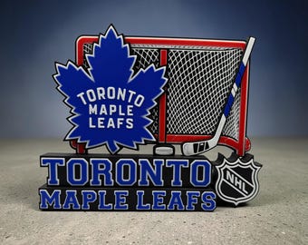 Toronto Maple Leafs 3D Printed Desk Art | 25cm x 21cm