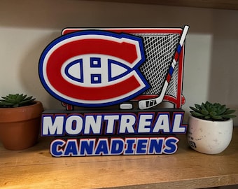 3D Printed Montreal Canadiens Desk Art Piece