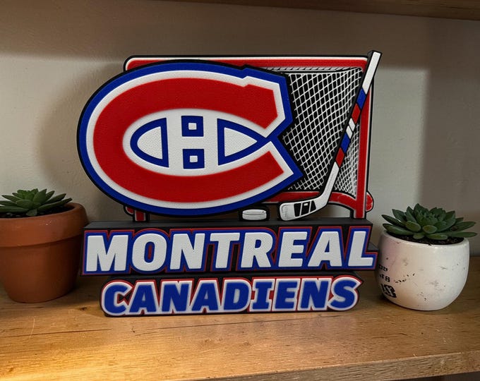 3D Printed Montreal Canadiens Desk Art Piece