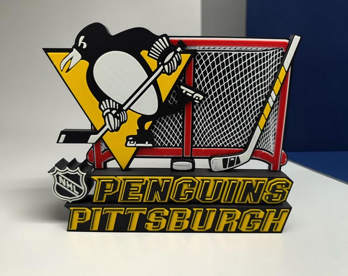 Pittsburgh Penguins 3D Printed Desk Art | 25cm x 21cm