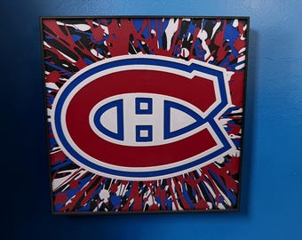 Montreal Canadiens Hueforge 3D Wall Art – 20cm Hockey Fan Decor, Desk Display or Wall Mount, NHL Inspired Fan Art