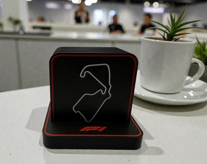 F1 3D Printed Coaster Set – Desk & Office Decor