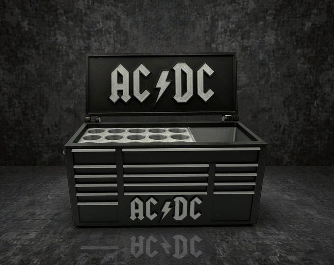 3D Printed AC/DC Inspired Desk Organizer & Pen Holder