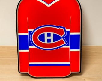 Montreal Hockey Jersey LED Light Box – 3D Printed Fan Decor
