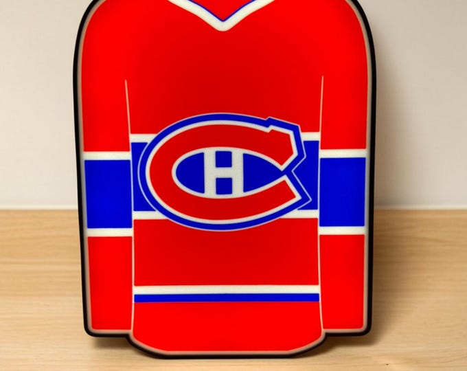 Montreal Hockey Jersey LED Light Box – 3D Printed Fan Decor