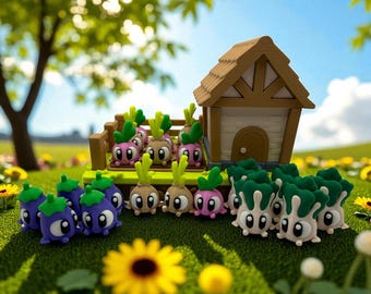 Veggie Garden Tic Tac Toe Playset  – Mini Farmhouse, Friends &  Fun!