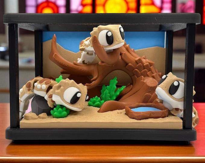 Flexi Bearded Dragon Terrarium Playset: Sensory Fidget Toy