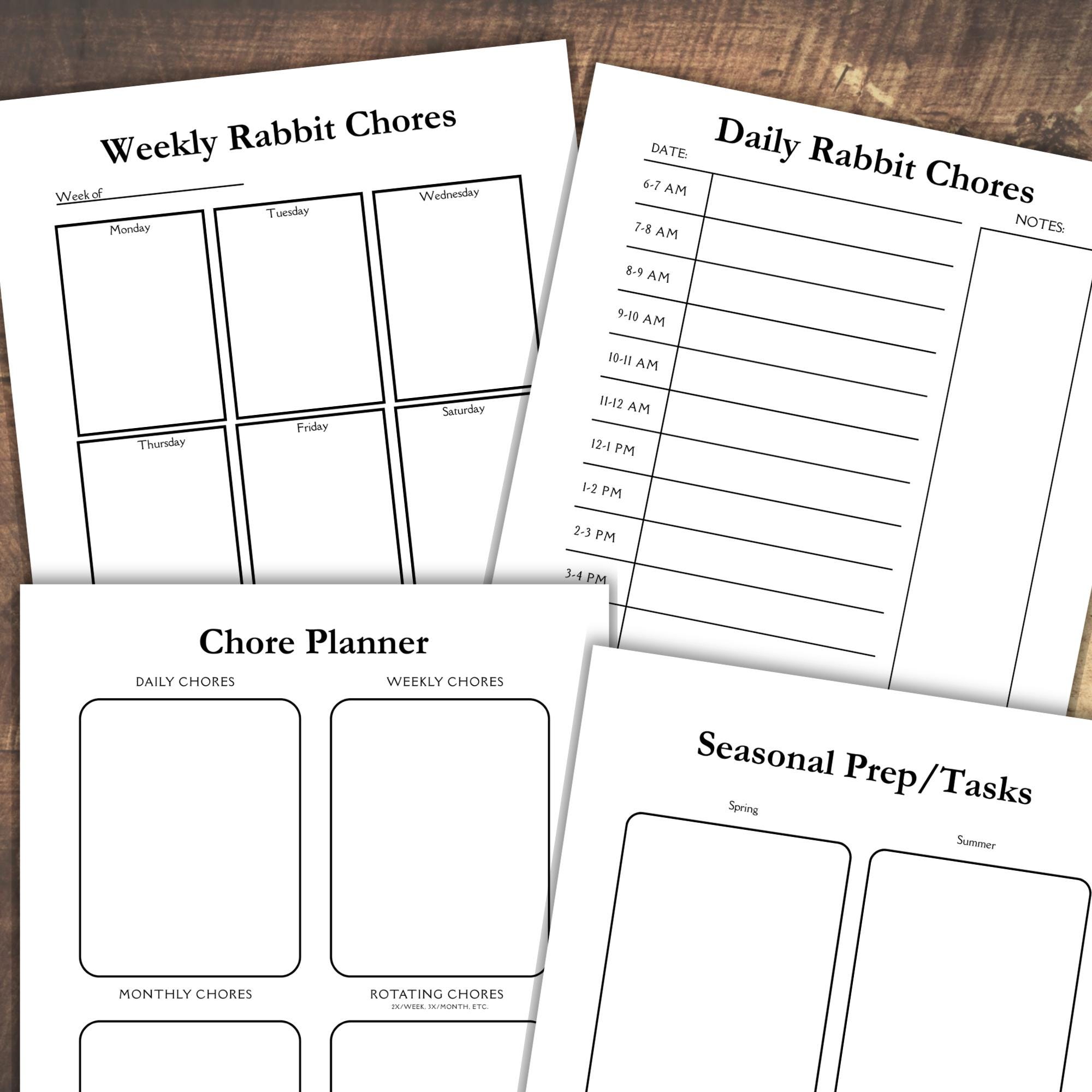 Rabbit Breeding Binder, Homestead Management Planner (digital Download ...
