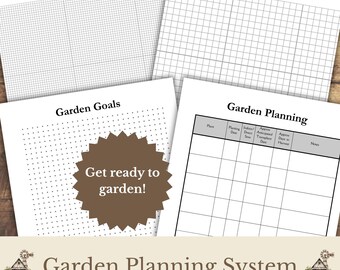 Garden Planning System | Layout Grids, Goals, Seasonal Organizer (Digital Download)