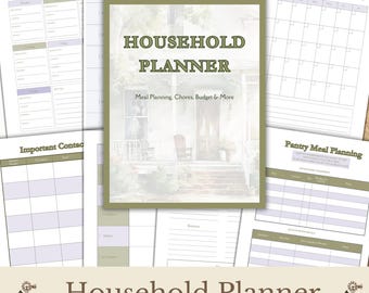 Printable Household Planner, Homestead Life Organization