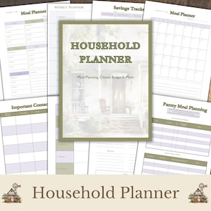 Druckbare Haushaltsplaner, Homestellt Lebens Organisation