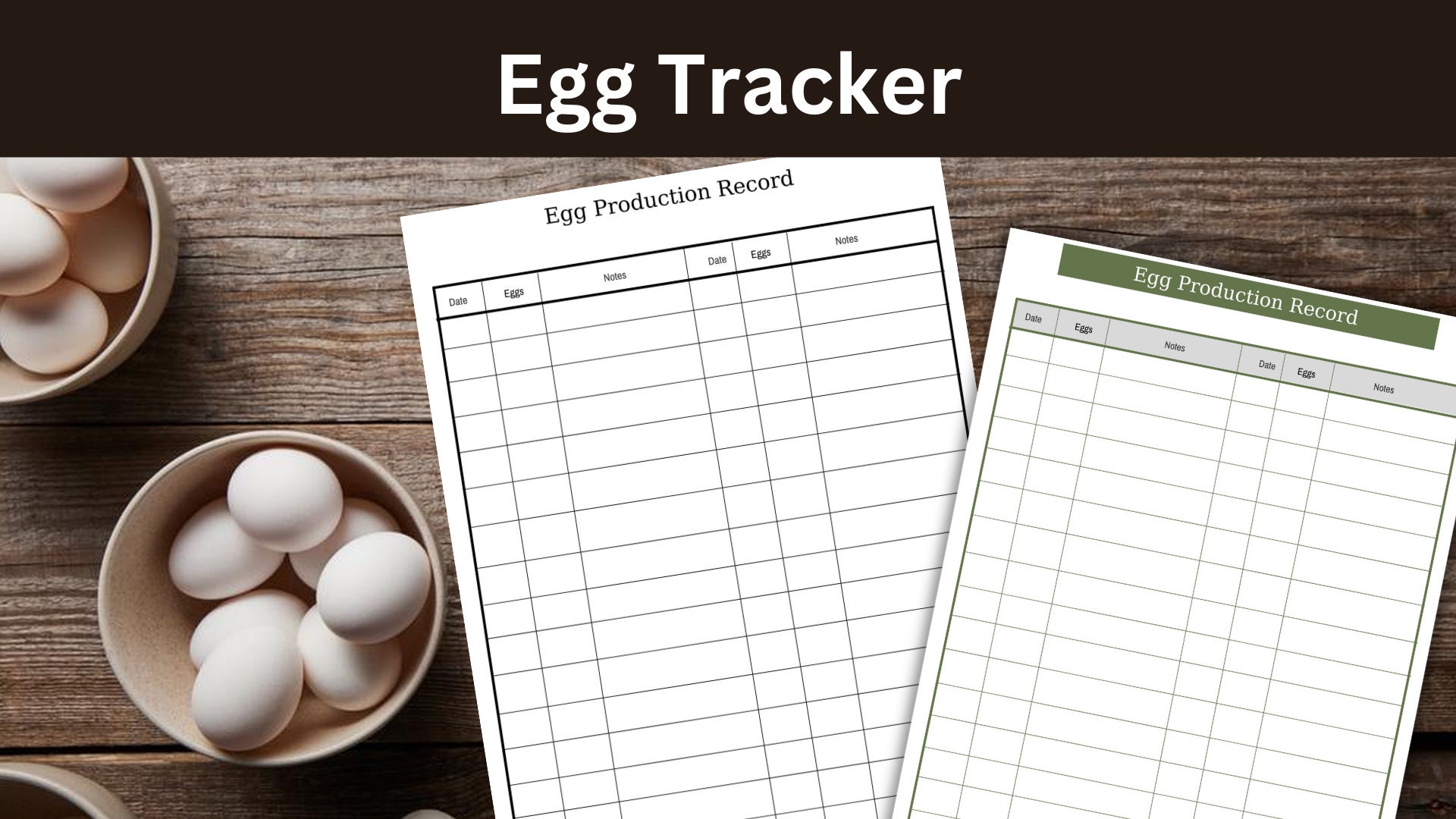 Egg Tracker Chicken Printable Homestead Printable Backyard Etsy