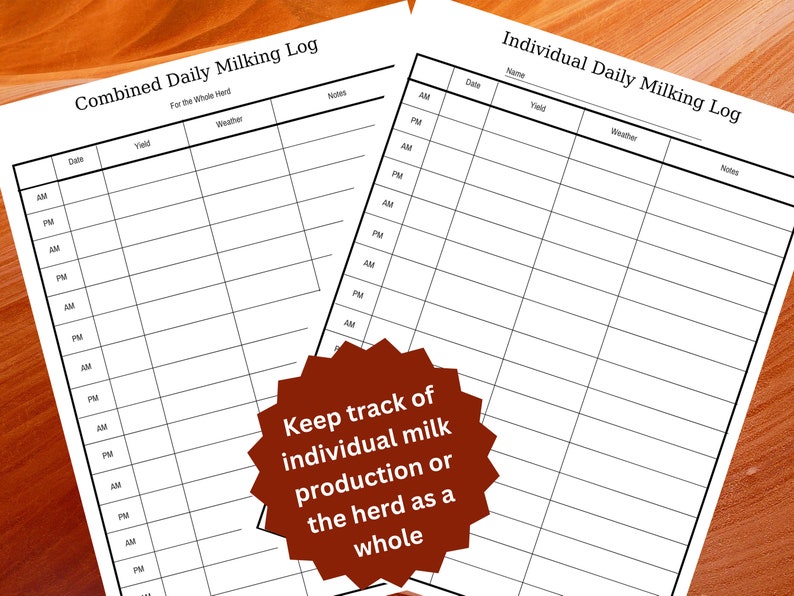 Goat Management Binder, Printable Livestock Planner, Dairy Goat Records Etsy