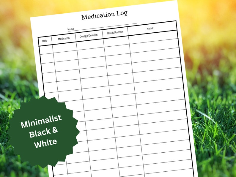 Livestock Medication Log, Homestead Printable Etsy UK