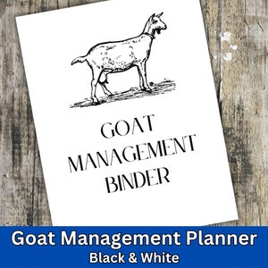 Goat Breeding Logs, Printable Livestock Planner, Dairy Goat Records, Printer Friendly, Digital Download