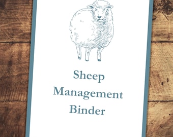 Printable Sheep Management Planner, Wool Production, Meat Yields, Breeding Records, Lambing Log, Digital Download