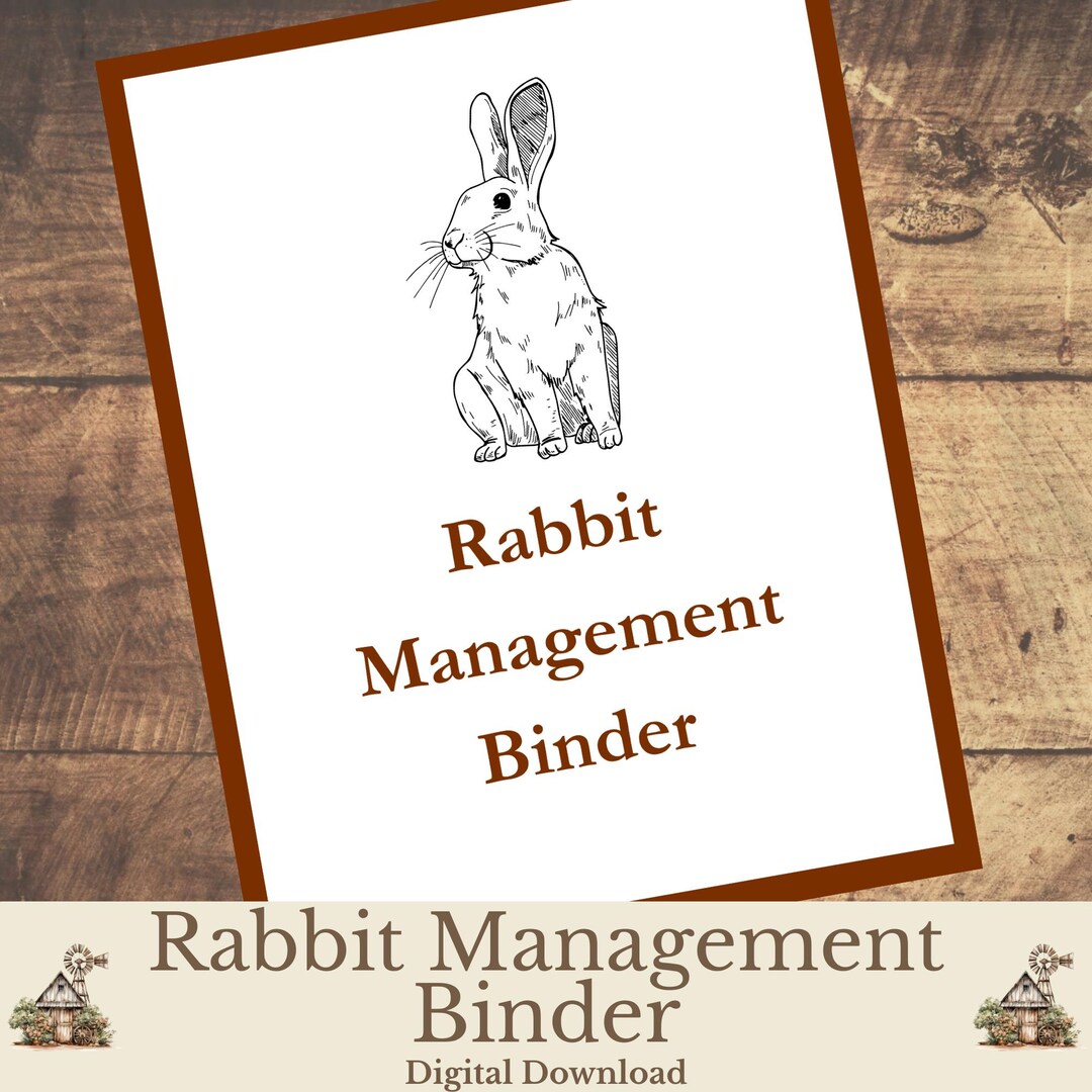 Printable Rabbit Breeding Binder for Tracking Breeding, Health,and More ...