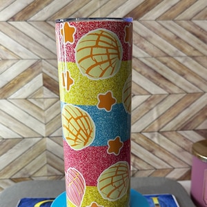 20oz custom tumbler, conchas, multi color, Mexican bread, pan, gift for her, gift for mom, Hispanic heritage