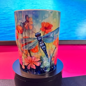 Beautiful dragonflies coffee mug, 15 oz, multicolor, gift for mom, gift for her, birthday, mother&#39;s day