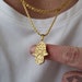 thumbnail image 2 of Gold Vitruvian Man Pendant Necklace 14K, 18K Solid Gold 2 of 10