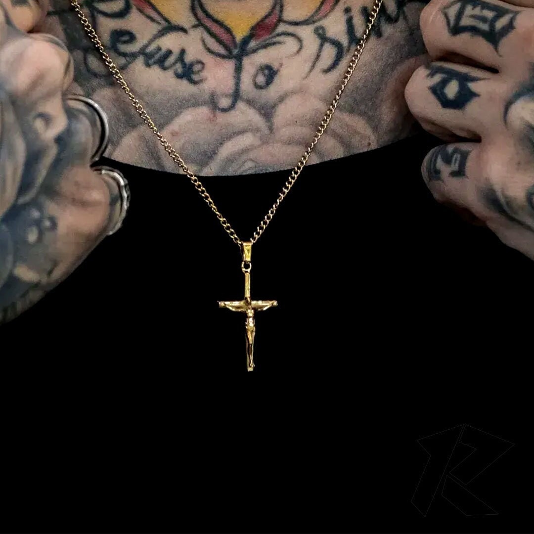 Punk Stainless Steel Blessed Cross Pendant Necklace Men Women Chain Jewelry  Gift | eBay