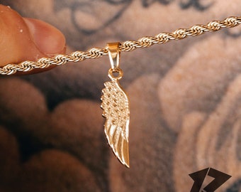Guardian Angel Necklace, Angel Wing Necklace, Mens Necklace, Angel Wing Necklace for Men, Religious Jewelry, Minimalist Necklace