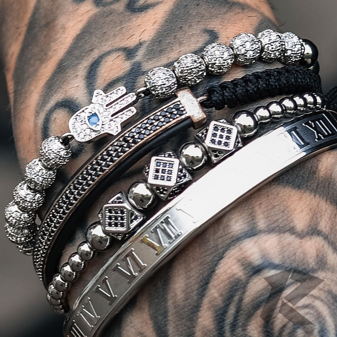 Bracelet Main de Fatima Bracelet Hamsa Bracelet Evil Eye Bracelet Homme Bracelet Perle Cadeau pour lui Bracelet de Protection Etsy France