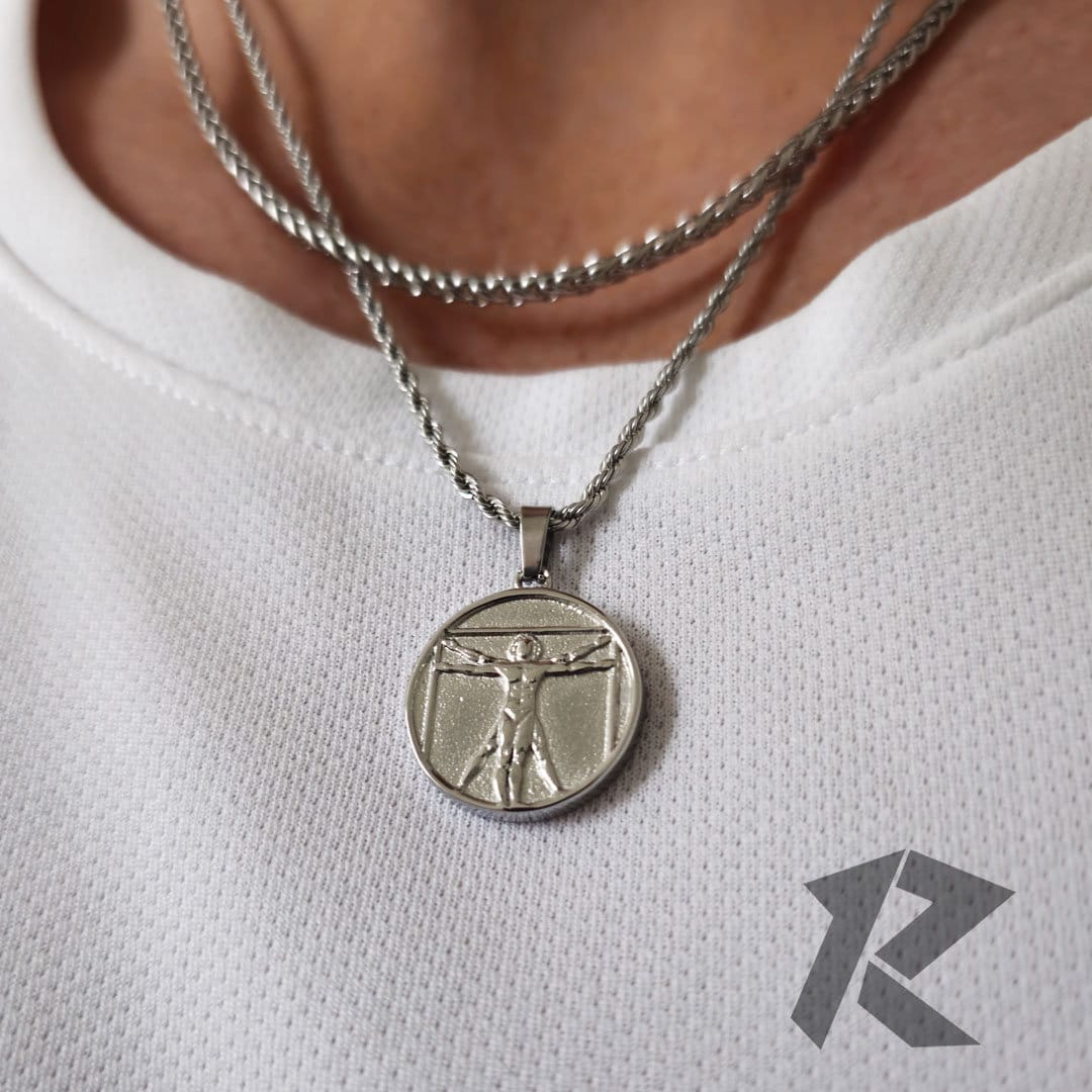 Vitruvian Man Necklace | Silver | CRAFTD London