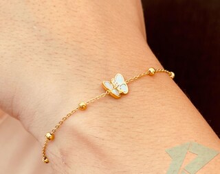 Bracciale A Catena Con Farfalla In Argento | Gioiello Minimalista Vintage Per Donne E Ragazze, Regalo Damigella