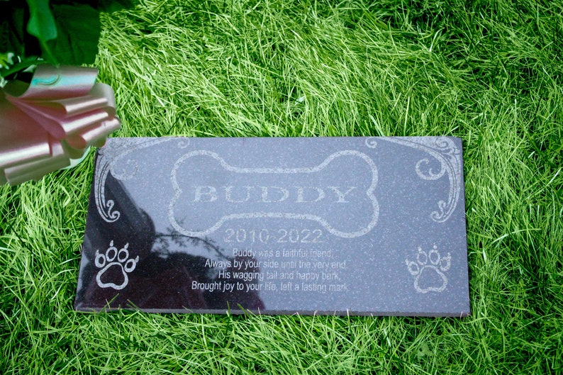 Forever Remembered Custom Dog Gravestone Puppy Headstone Etsy