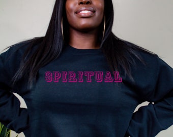 Spiritual Sweatshirt Romans 8:5-8 Verse, Unisex Fit