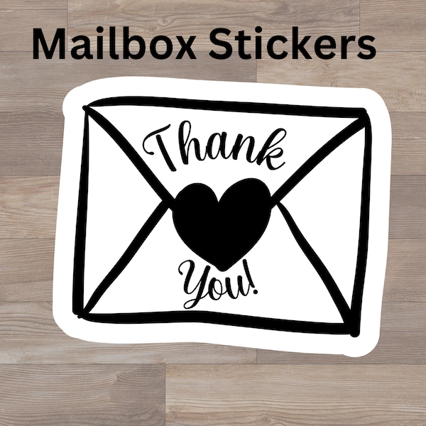 Mailbox Stickers. Waterproof thank you stickers