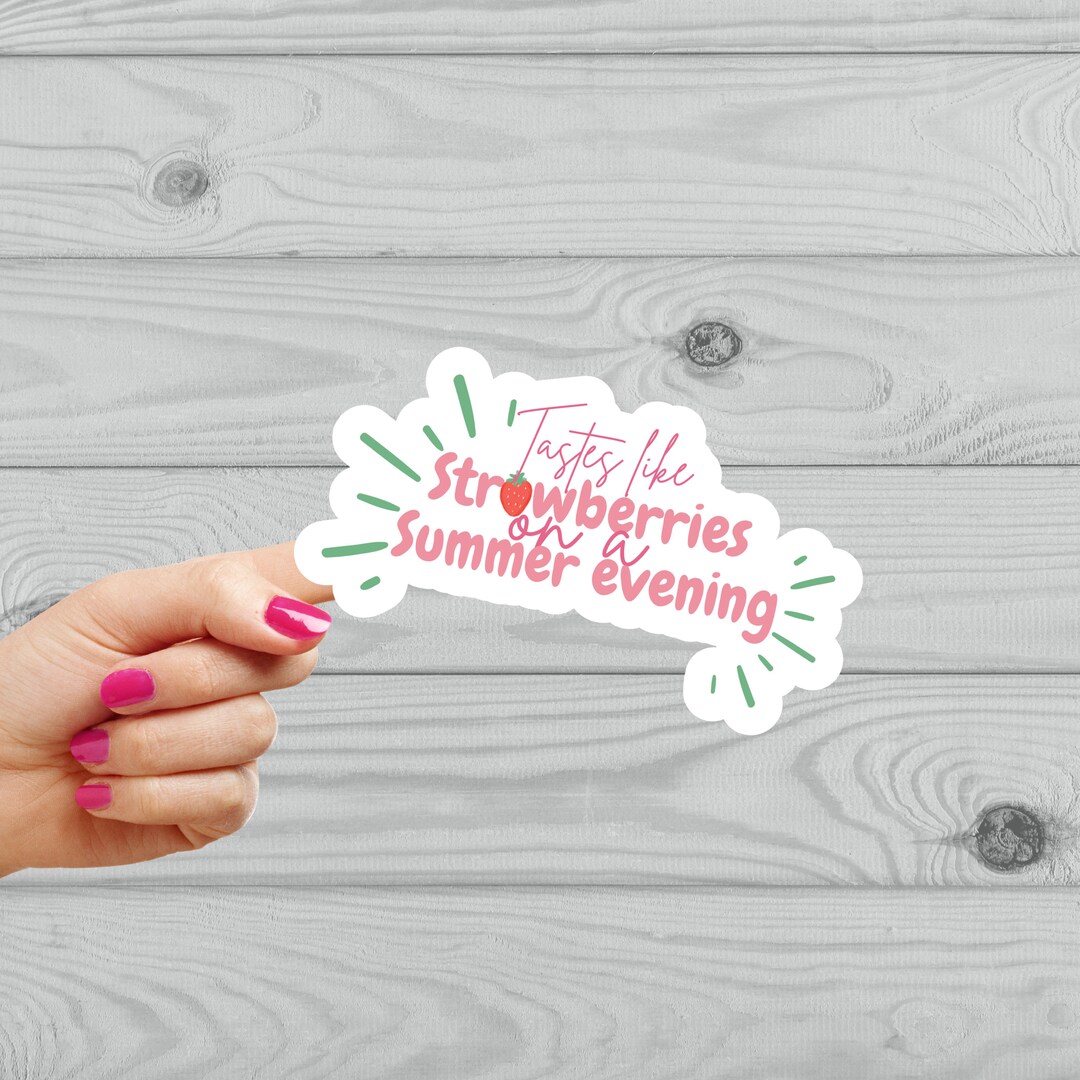 Tastes Like Strawberries Sticker, Song Lyrics Sticker. Holographic Stickers. Song Lyrics. Music