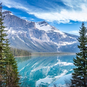 Emerald Lake Canada Print – Yoho National Park Wall Art, Canadian Rockies Landscape Photography, Nature Photo for Home or Office Decor