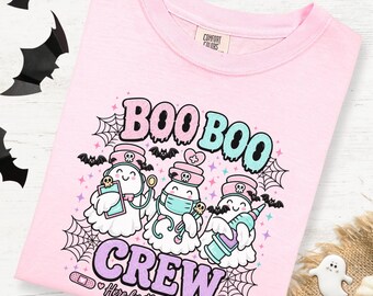 Halloween Nurse T-Shirt, Boo Boo Crew Nurse Shirt, Ghost Nurse Shirt, Cute RN Halloween Tee, Nurse Halloween Tee, Pediatric Nurse, CNA Gift