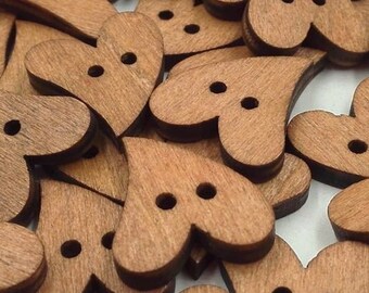 100 stuks 20 mm groot houten hart knopen naaien voor doe-het-zelf, liefde decoratieve jasknopen voor Valentijnsdag decor, Moederdag cadeau maken