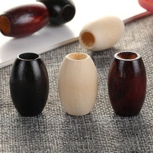 1/20/60Pc 30mm Extra Large Natural Wooden Beads For Jewelry Making DIY Accessories, Wood Colored Wooden Beads, Macrame Beads Large Hole 10mm
