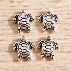 1/20 STKS 13-9 mm zinklegering metalen kralen met vintage look voor het maken van sieraden, schattige schildpad of uil macramékralen groot gat 1 mm